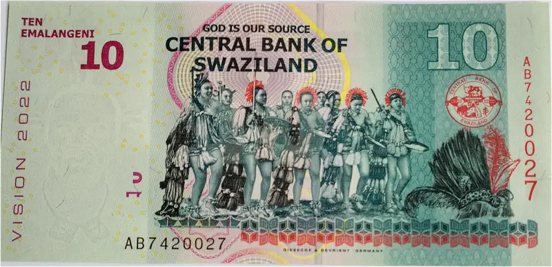 SWAZILAND - 10 EMALANGENI - UNC & MINT CONDITION - 1