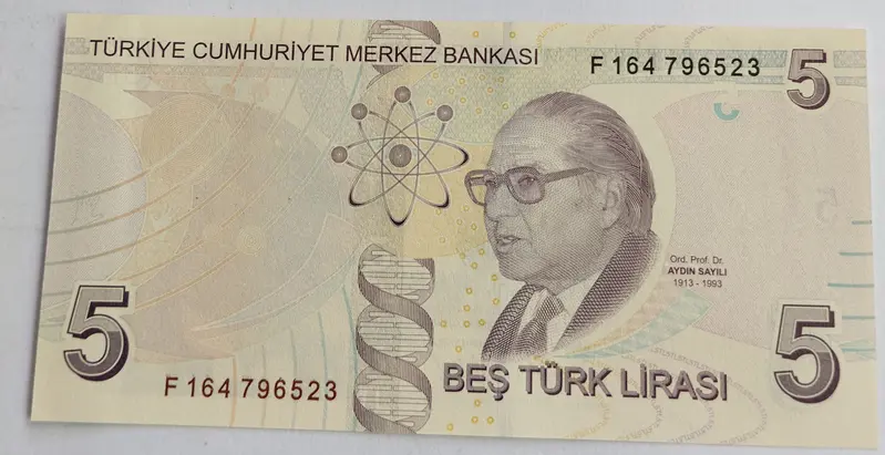 TURKEY-  5 LIRA - UNC & MINT CONDITION - 1