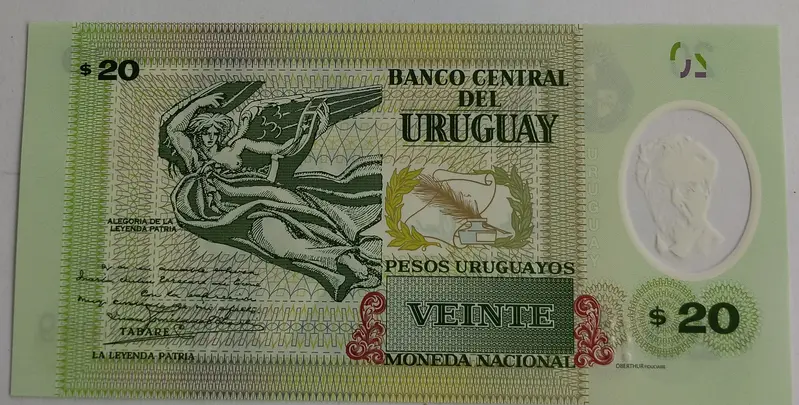 URUGUAY - 20 PESOS URUGUAYOS - UNC & MINT CONDITION - 1