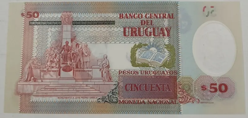 URUGUAY - 50 PESOS URUGUAYOS - UNC & MINT CONDITION - 1