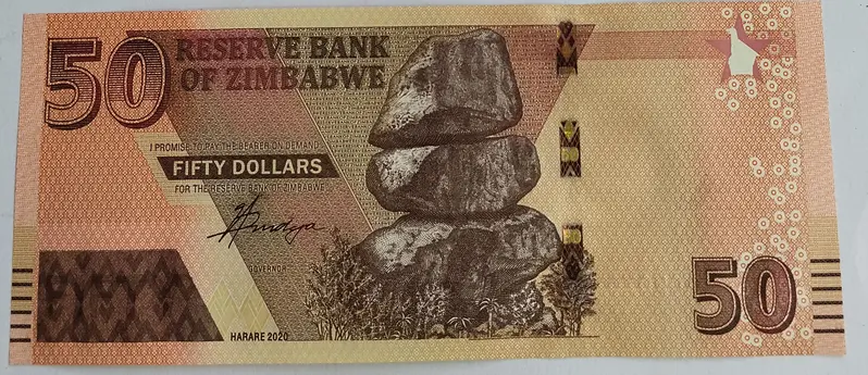 ZIMBABWE - 50 DOLLAR - UNC & MINT CONDITION - 1