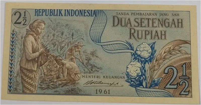 INDONESIA - 2 1/2 RUPIAH - UNC & MINT CONDITION (1961 ) - 1