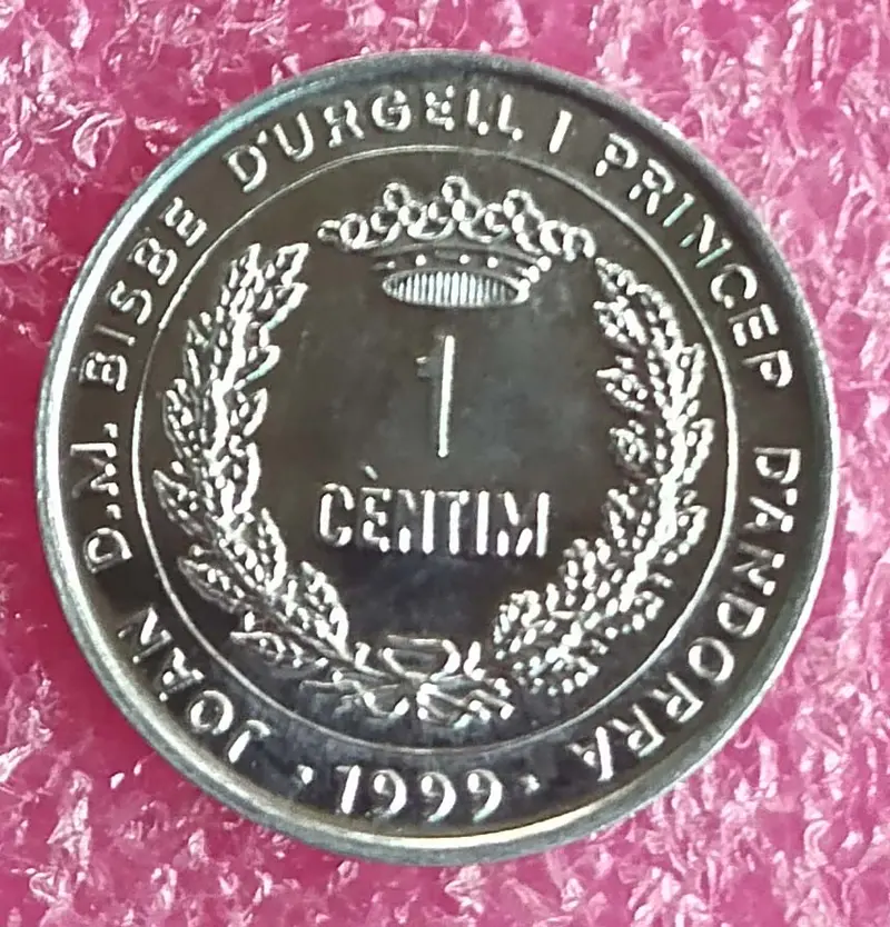 ANDORRA - 1 CENTIM COIN COMMEMORATIVE - UNC MINT CONDITION (FAO) - 1
