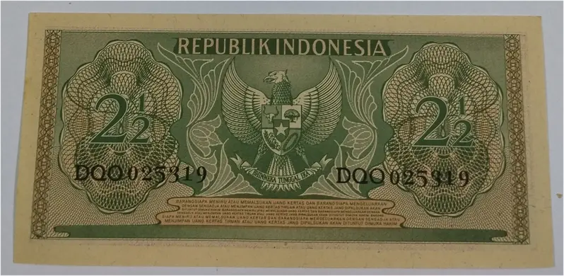 INDONESIA - 2.5 RUPIAH  - UNC & MINT CONDITION ( 1956 ) - 1