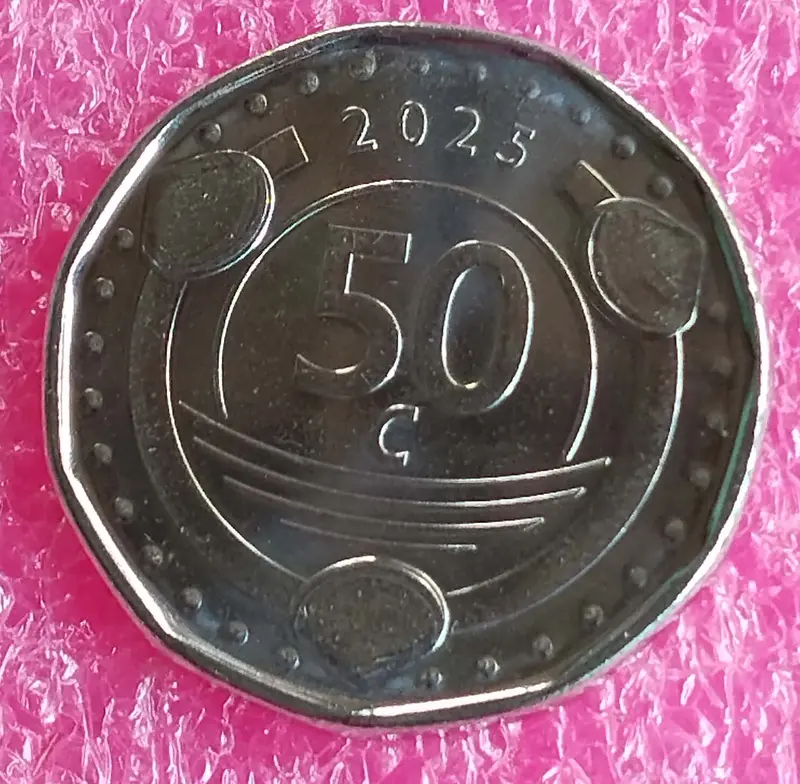 CURACAO - 50 CENT COMMEMORATIVE COIN -  B UNC CONDITION (2025) - 1
