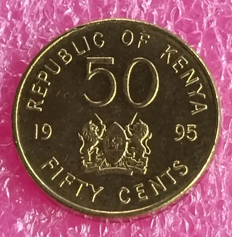 KENYA - 50 CENTS COIN -  B UNC CONDITION (1995) - 1