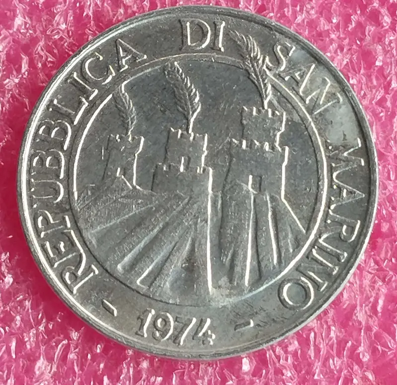SAN MARINO - 10 LIRE COIN - UNC CONDITION (1974) - 1