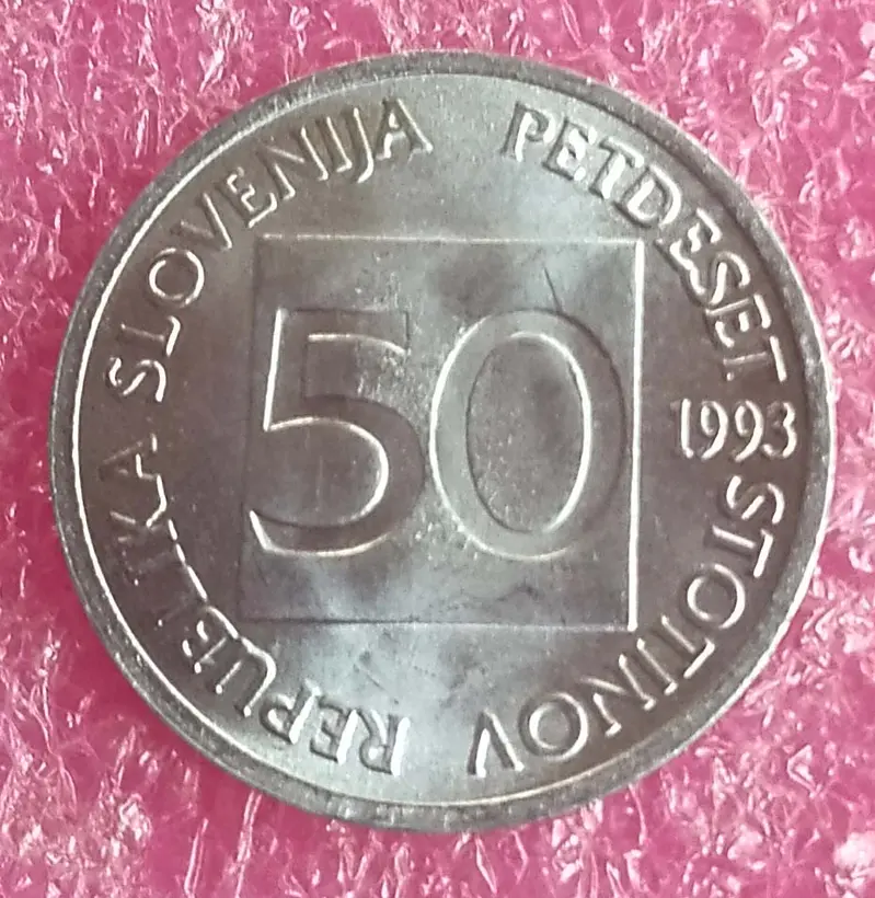 SLOVENIA - 50 STOTINOV  -  UNC MINT CONDITION - 1