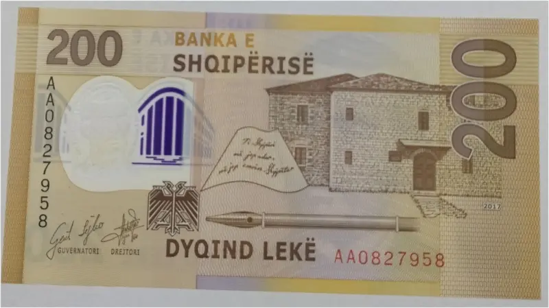 ALBANIA - 200 LEKE POLYMER NOTE - UNC & MINT CONDITION (2017) - 1