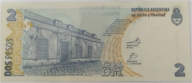 ARGENTINA - 2 PESOS -  UNC CONDITION (2018) - 1