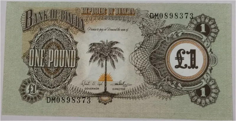 BIAFRA -  1 POUND - GEM UNC MINT CONDITION (1968 & 1969) - 1