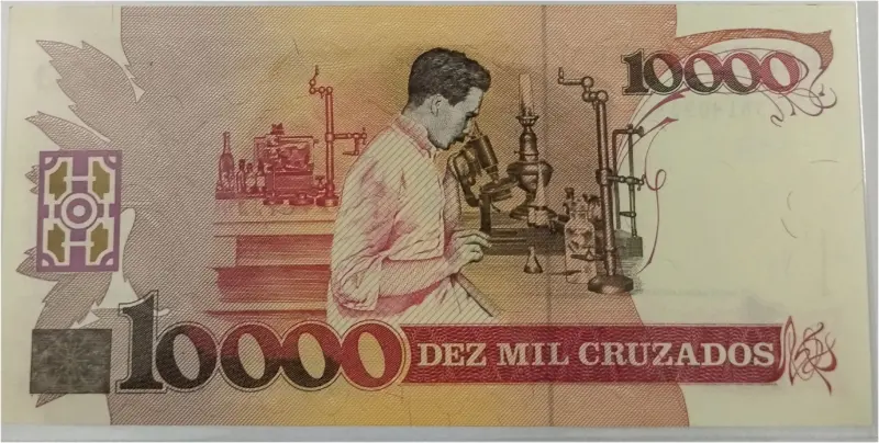 BRAZIL - 10,000 BRAZILIAN CRUZADOS - UNC MINT CONDITION (1989) - 1