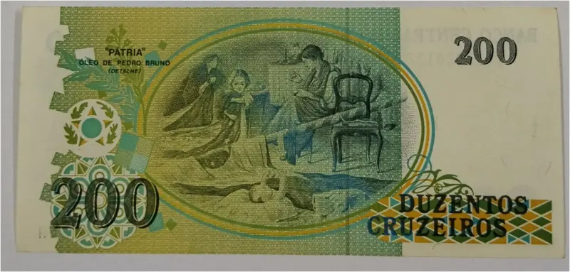 BRAZIL - 200 BRAZILIAN - UNC MINT CONDITION (1990) - 1