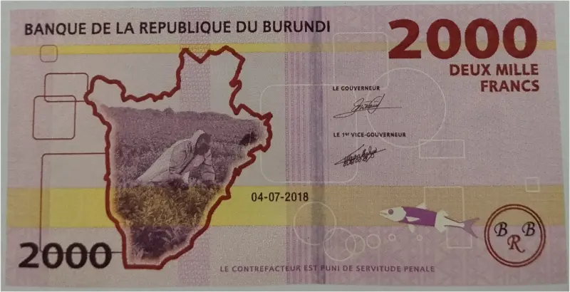 BURUNDI - 2000 FRANCS - UNC MINT CONDITION (2018) - 1