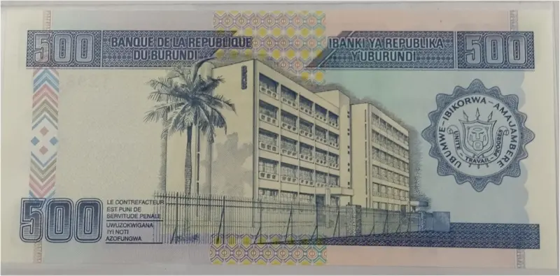 BURUNDI - 500 FRANCS - UNC MINT CONDITION (1993) - 1
