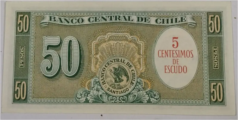 CHILE - 50 PESOS -  UNC MINT CONDITION (1958 - 1959) - 1