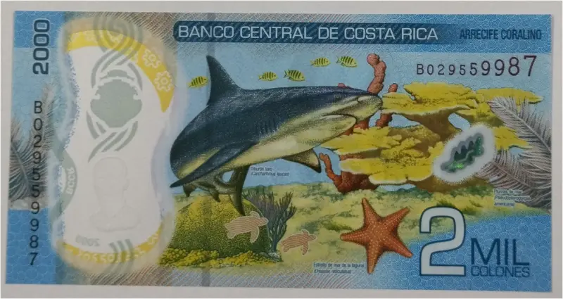 COSTA RICA - 2000 COLONES POLYMER NOTE -  GEM UNC MINT CONDITION (2018 & 2022) - 1
