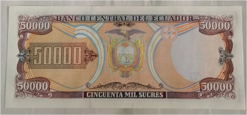 ECUADOR - 50,000 SUCRES -  UNC & MINT CONDITION (2001) - 1