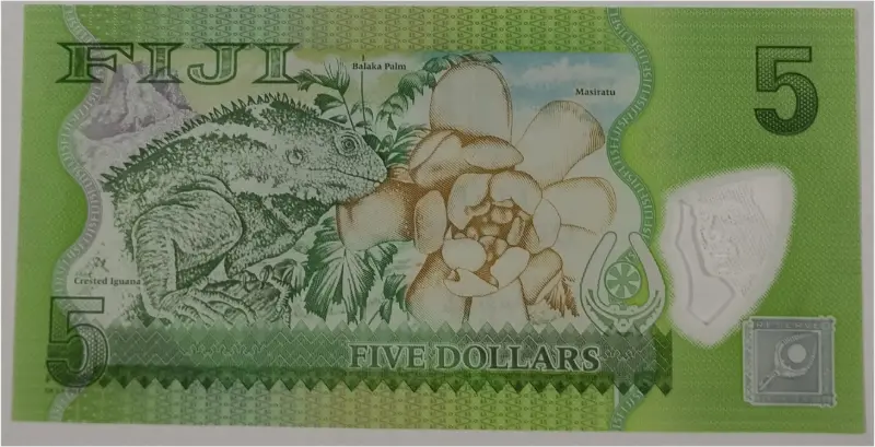 FIJI - 5 DOLLARS -  POLYMER NOTE -  GEM UNC MINT CONDITION (2012 & 2026) - 1