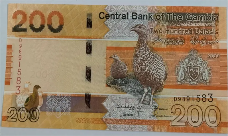 GAMBIA - 200 DALASIS - UNC MINT CONDITION (2019 & 2023) - 1
