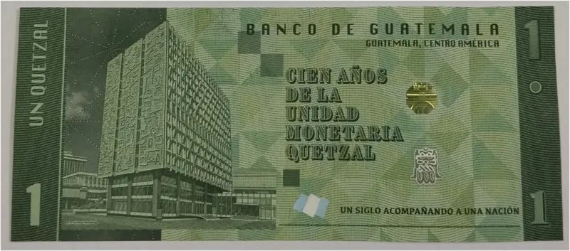GUATEMALA - 1 QUETZAL COMMEMORATIVE -  UNC MINT CONDITION (1924–2024) - 1