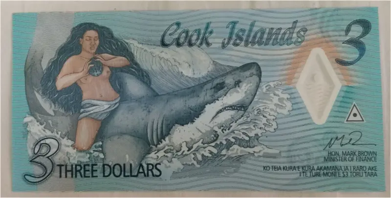 ISLAND - 3 DOLLAR COMMEMORATIVE -  POLYMER NOTE - UNC & MINT CONDITION (2021) - 1