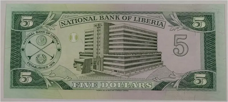 LIBERIA - 5 DOLLAR - UNC MINT CONDITION (1991) - 1
