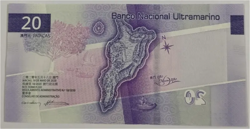 MACAU - 20 PATACAS - UNC MINT CONDITION (2020) - 1