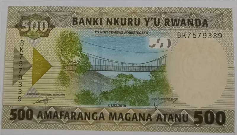 RWANDA - 500 FRANC - GEM UNC MINT CONDITION (2019) - 1