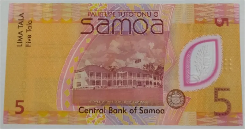 SAMOA - 5 TALA POLYMER NOTE - UNC MINT CONDITION (2023 or 2024) - 1