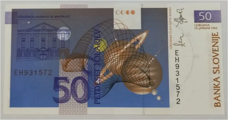 SLOVENI  - 50 TOLARJEV - UNC MINT CONDITION (1992) - 1