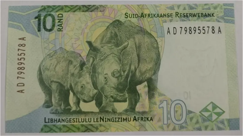 SOUTH AFRICA  - 10 RAND -  GEM UNC MINT CONDITION - 1