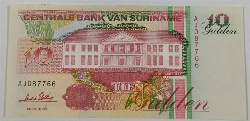 SURINAME - 10 GULDEN - UNC MINT CONDITION (1991 &1999) - 1