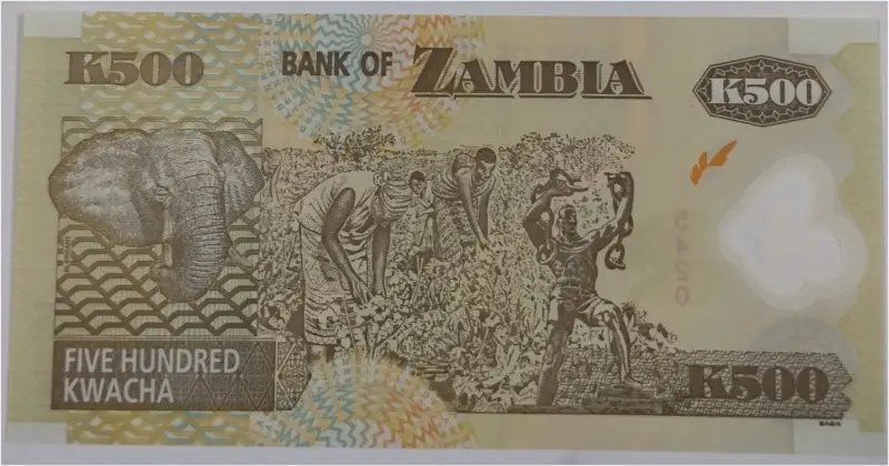 ZAMBIA - 500 KWACHA - POLYMER NOTE - UNC MINT CONDITION  (2003 & 2012) - 1