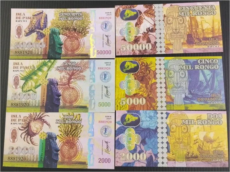 EASTER ISLAND - FANTASY 6 x DIFFERENT NOTE SET - UNC MINT CONDITION - 1