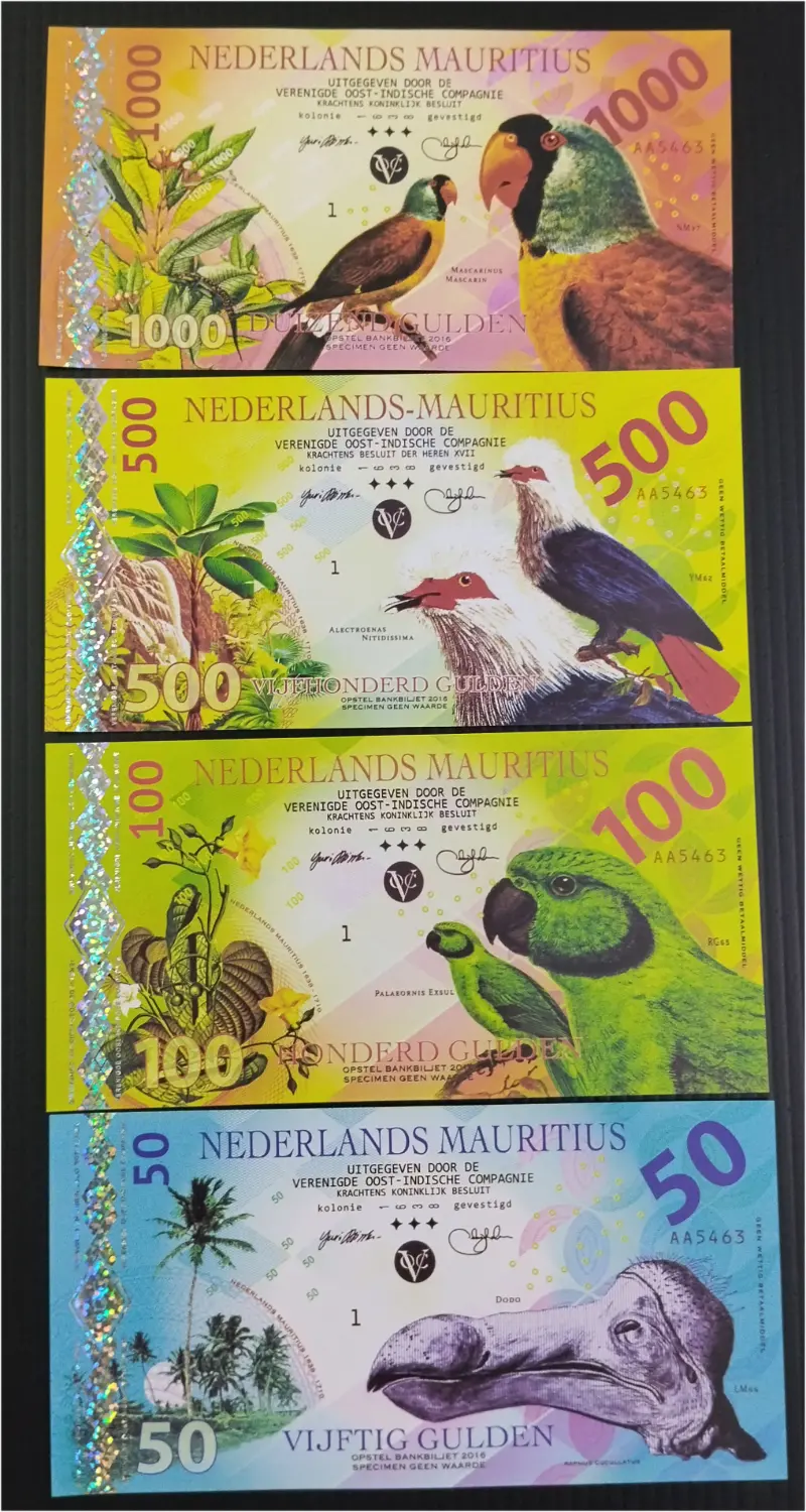 MAURITIUS - FANTASY 4 - NOTES SET - UNC MINT CONDITION (2016) - 1