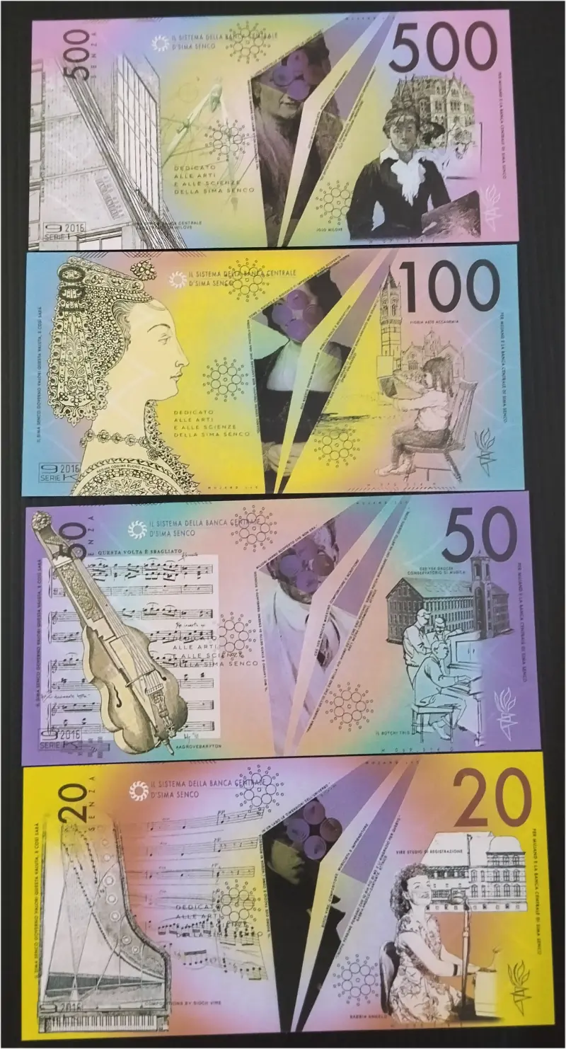 SIMA SENCO - FANTASY 4 x DIFFERENT NOTES SET - UNC MINT CONDITION (2016) - 1
