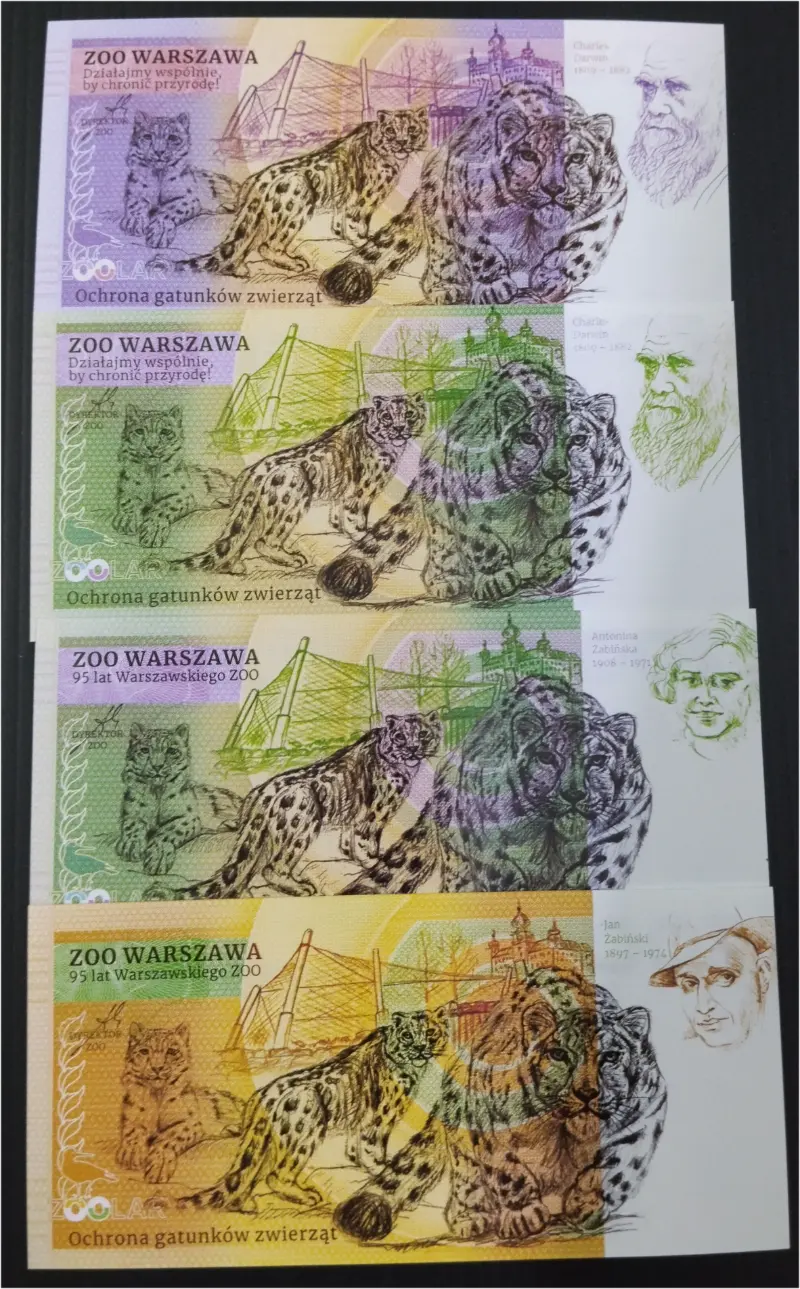 ZOOLAR - FANTASY 4 x DIFFERENT NOTE SET - UNC MINT CONDITION - 1