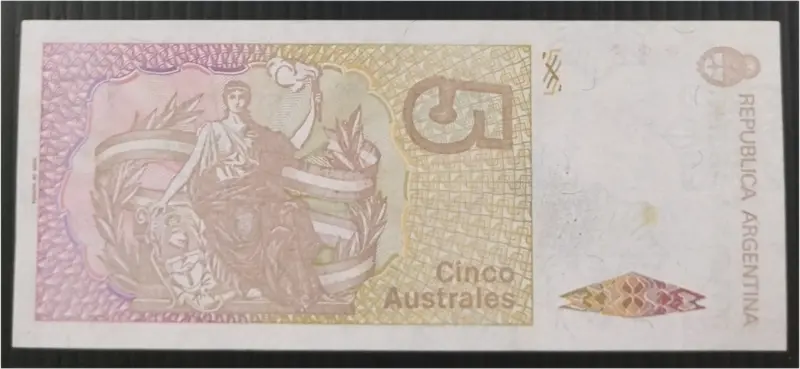 ARGENTINA - 5 AUSTRALES  - UNC CONDITION (1985 & 1989) - 1