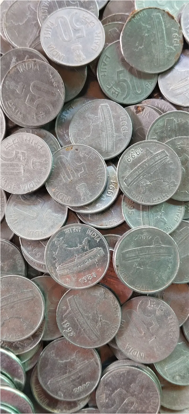 50 Paise Indian Map - 50