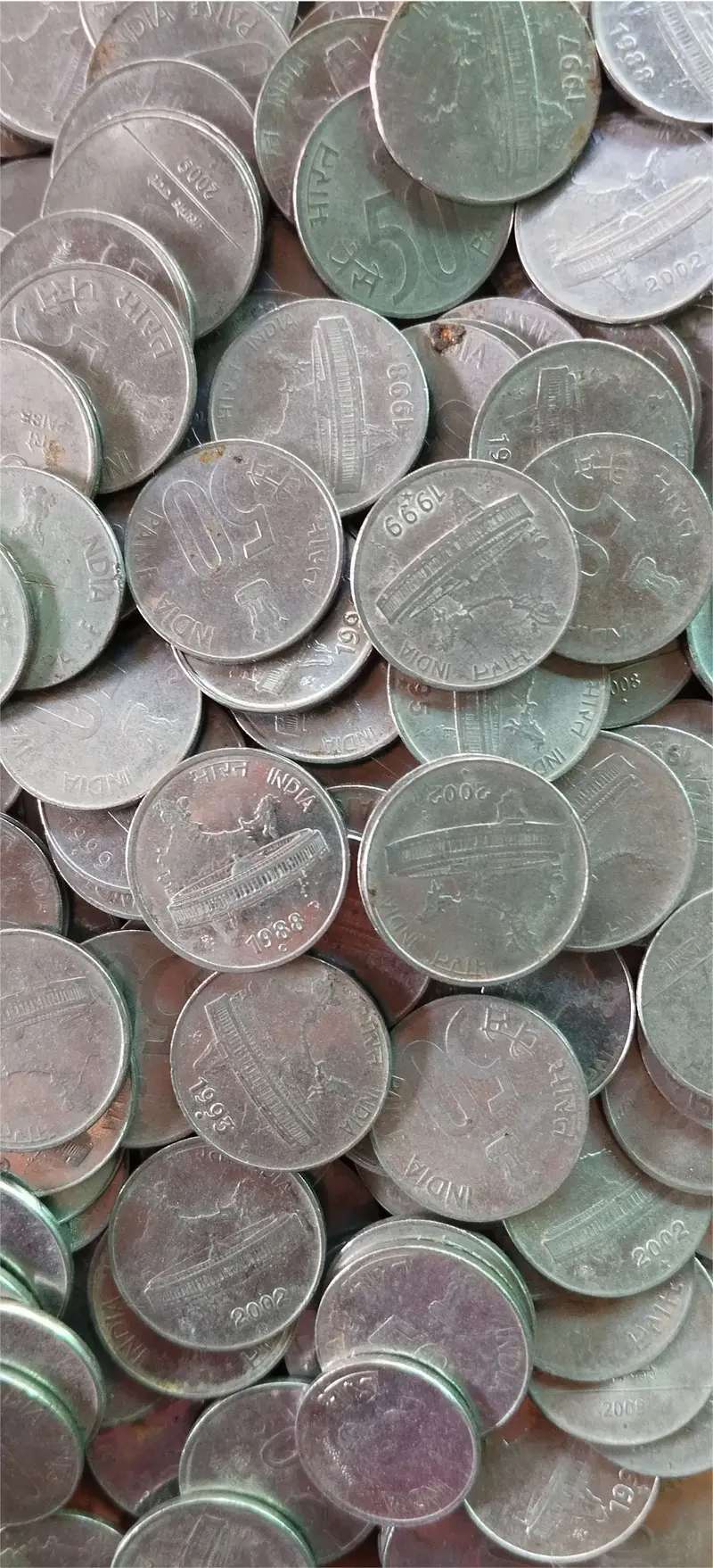 50 Paise Indian Map - 100
